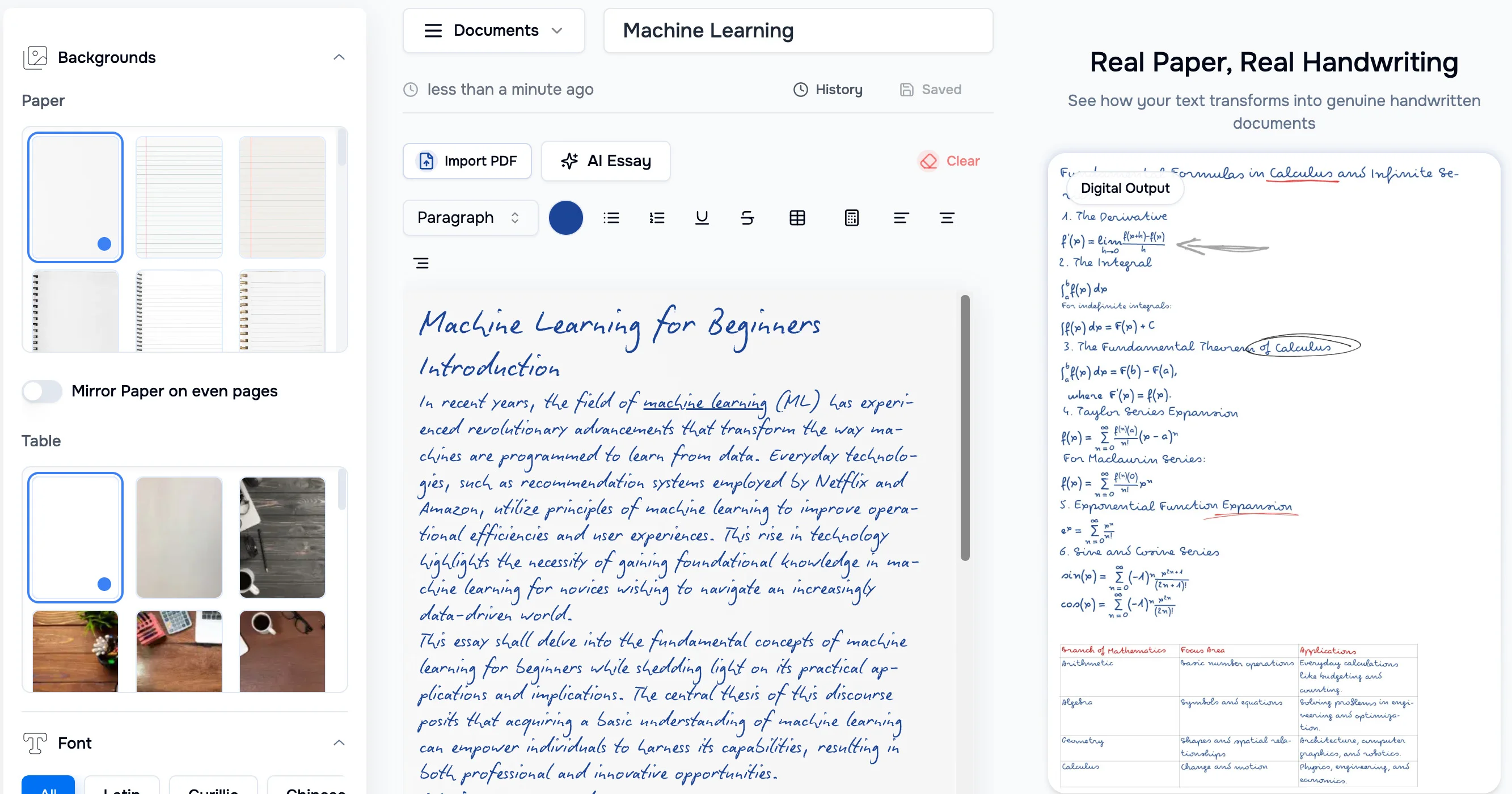 Text To Handwriting Converter Create Realistic Handwritten Notes 